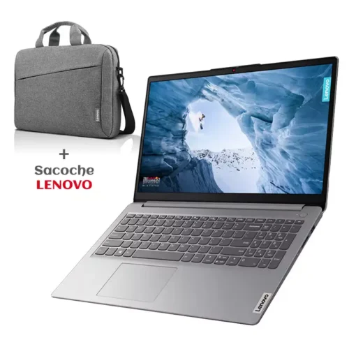 Laptop LENOVO IdeaPad 1 15IJL7 15.6" HD - Intel Celeron N4500 / 8Go / 256Go SSD NVMe - Gris + Sacoche Lenovo T210