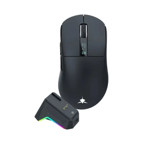 Souris Gamer Sans Fil WHITE SHARK GAWAIN OLED RGB 12000 DPI - Noir