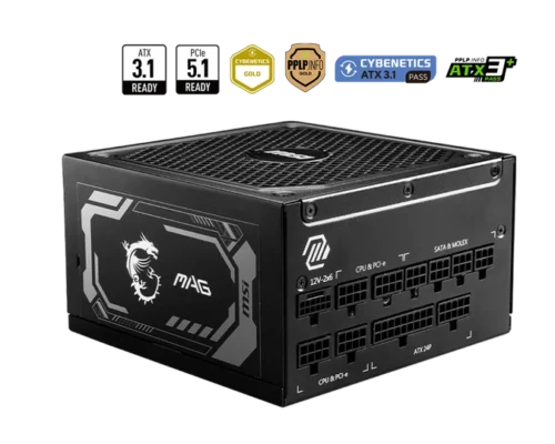 Bloc d'Alimentation MSI MAG A1250GL PCIE5 1250W - 80 PLUS Gold
