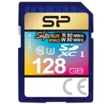 Carte Mémoire Silicon Power Superior Pro SDXC - 128 Go - UHS-I U3 - 90 Mo/s