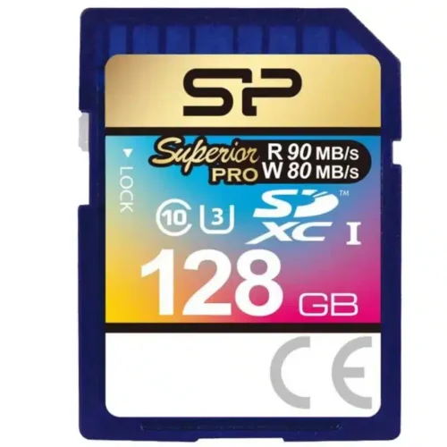 Carte Mémoire Silicon Power Superior Pro SDXC - 128 Go - UHS-I U3 - 90 Mo/s
