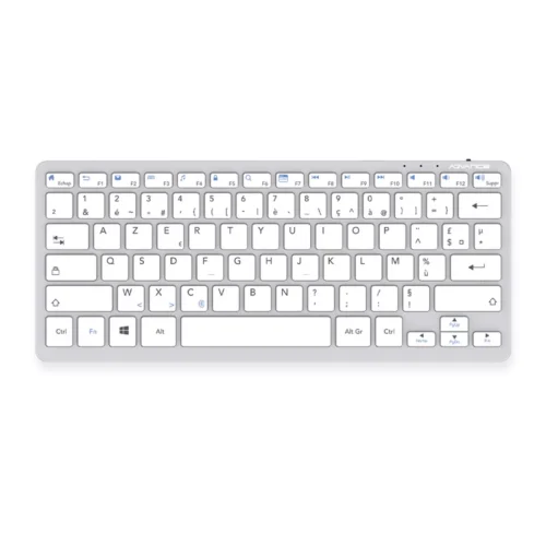Clavier Sans Fil Rechargeable Advance Smartkeys Plus CLA-BT230FR - Bluetooth - AZERTY - Gris & Blanc
