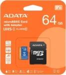 Carte Mémoire ADATA SDXC - 64 Go - Class 10 UHS-I A1 - Avec Adaptateur