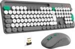 Pack Clavier & Souris Sans Fil - 105 Touches - 1600 DPI - Gris