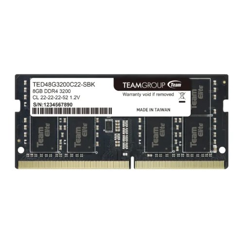 Barrette Mémoire TEAMGROUP 8 Go DDR4 3200 MHz - SODIMM pour PC Portable
