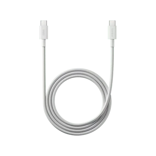 Câble Xiaomi USB-C vers USB-C 6A 120W Tressé - 1 m - Blanc