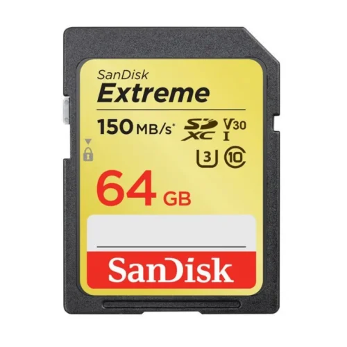 Carte Mémoire SANDISK Extreme SDXC - 64 Go - UHS-I V30 - 150 Mo/s
