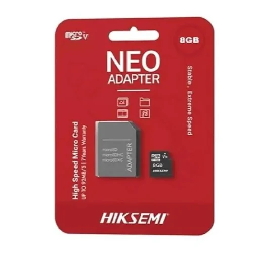 Carte Mémoire HIKSEMI microSDHC - 8 Go - Class 10 - Avec Adaptateur