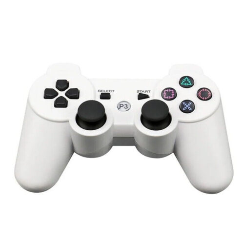 Manette Sans Fil PS3 Bluetooth - Double Shock - Rechargeable - Blanc