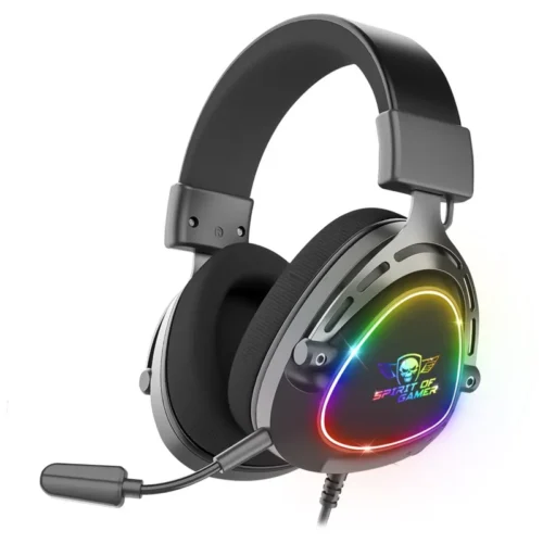 Casque Gaming Filaire Spirit of Gamer Elite H40 Dark RGB - 50mm - Noir