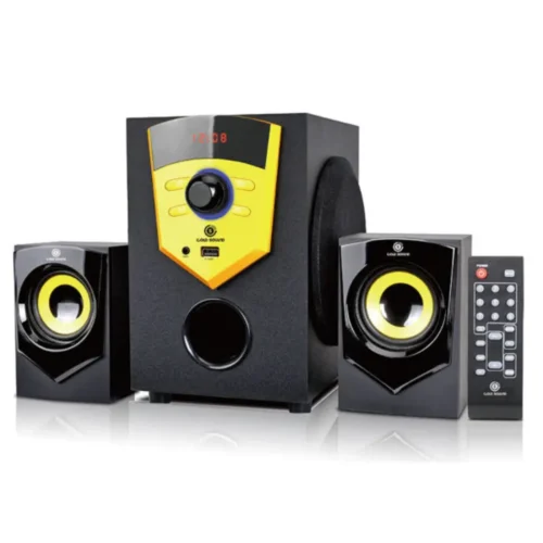 Haut-Parleur Gold Sound GS-210 2.1 - Bluetooth / USB / SD - 20W RMS - Noir