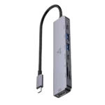 Hub USB-C SBOX H-999 7-en-1 - HDMI 4K - USB 3.0 - Argent