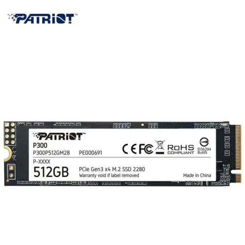 Disque Dur SSD Interne NVMe PATRIOT P300 - 512 Go - M.2 PCIe 3.0 x4