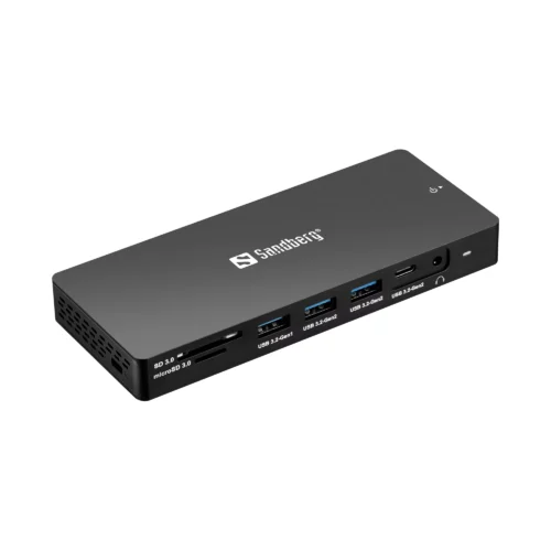Station d'Accueil Sandberg USB-C 13-en-1 - 3 Écrans 4K 60Hz - 100W