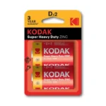 2× Piles KODAK Super Heavy Duty Zinc R20 - 1,5V