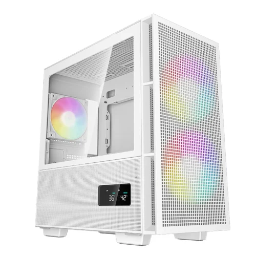 Boîtier PC DeepCool CH360 DIGITAL - Micro-ATX / Mini-ITX - ARGB - Blanc