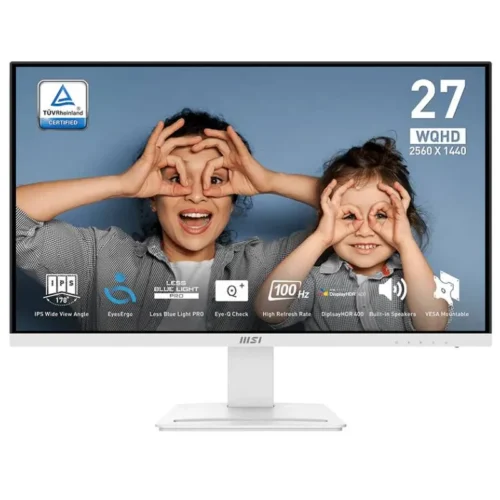 Écran MSI PRO MP273QW E2 - 27" WQHD 100Hz - IPS - HDR400 - 1ms - Blanc