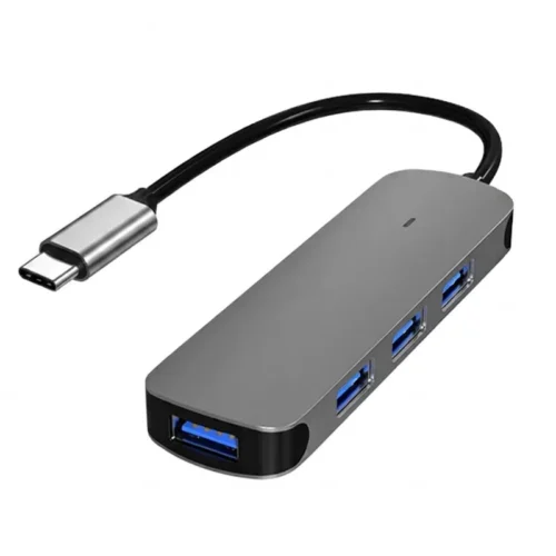 Hub USB-C BLISBOND DS02 - 4 Ports USB 3.0 - 5 Gbps - Gris