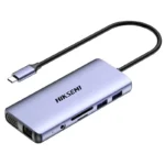 Station d'Accueil HIKSEMI USB-C 11-en-1 - HDMI 4K + VGA + RJ45 - Gris