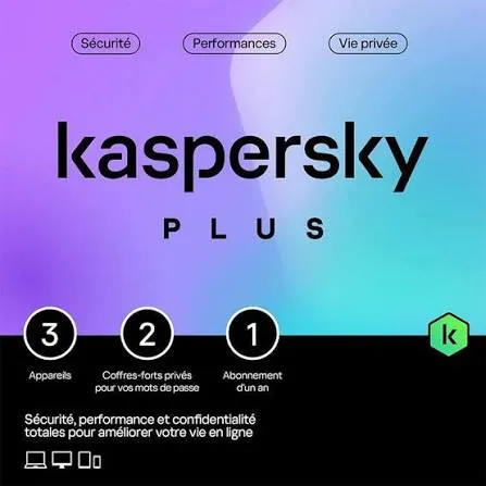 Kaspersky Plus - 3 Postes - 1 An