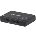 Splitter HDMI MANHATTAN 1 Entrée vers 2 Sorties 4K 30Hz avec Alimentation Noir
