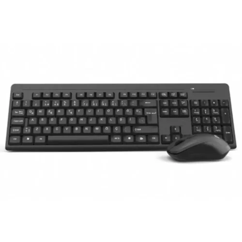 Combo Clavier et Souris Sans Fil DEVIS T906 AZERTY / Arabe Noir