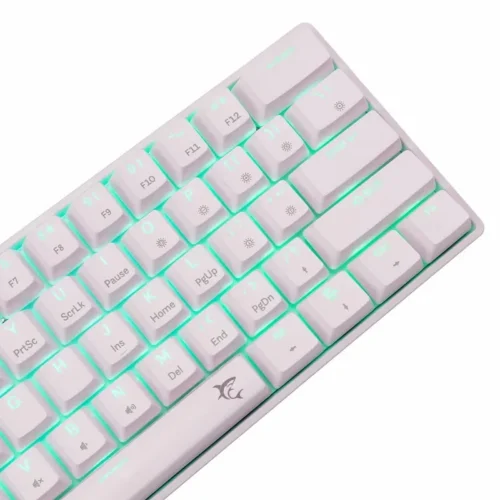 Clavier Gamer Mécanique WHITE SHARK SHINOBI 2 - 60% RGB Red Switch - QWERTY - Blanc