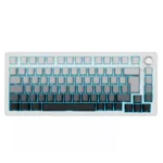 Clavier Gamer Mécanique THE G-LAB KEYZ ELITE 300 WG Sans Fil RGB AZERTY 75% - Blanc et Gris