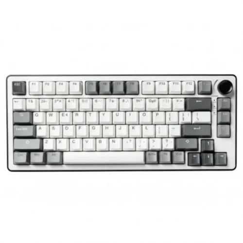 Clavier Gamer Mécanique THE G-LAB KEYZ ELITE 300 Sans Fil RGB - Blanc et Gris