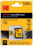 Carte Mémoire Micro SDXC KODAK Ultra 128 Go UHS-I U3 V30 4K avec Adaptateur