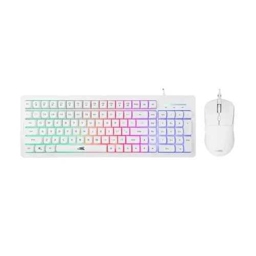 Ensemble Clavier et Souris Gamer Filaire BARACUDA ORCA - RGB 7300 DPI - Blanc