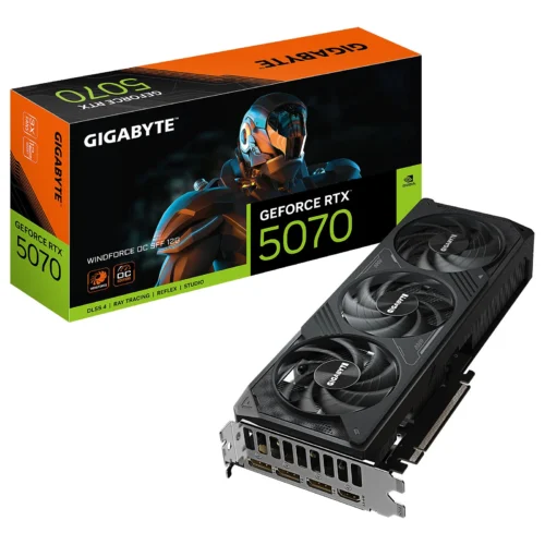 Carte Graphique GIGABYTE GeForce RTX 5070 WINDFORCE OC SFF 12 Go GDDR7 – 3 Ventilateurs
