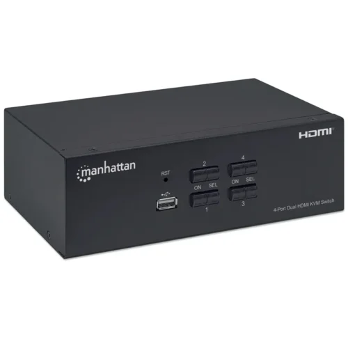 Switch KVM HDMI MANHATTAN - 4 Ports pour 2 Écrans